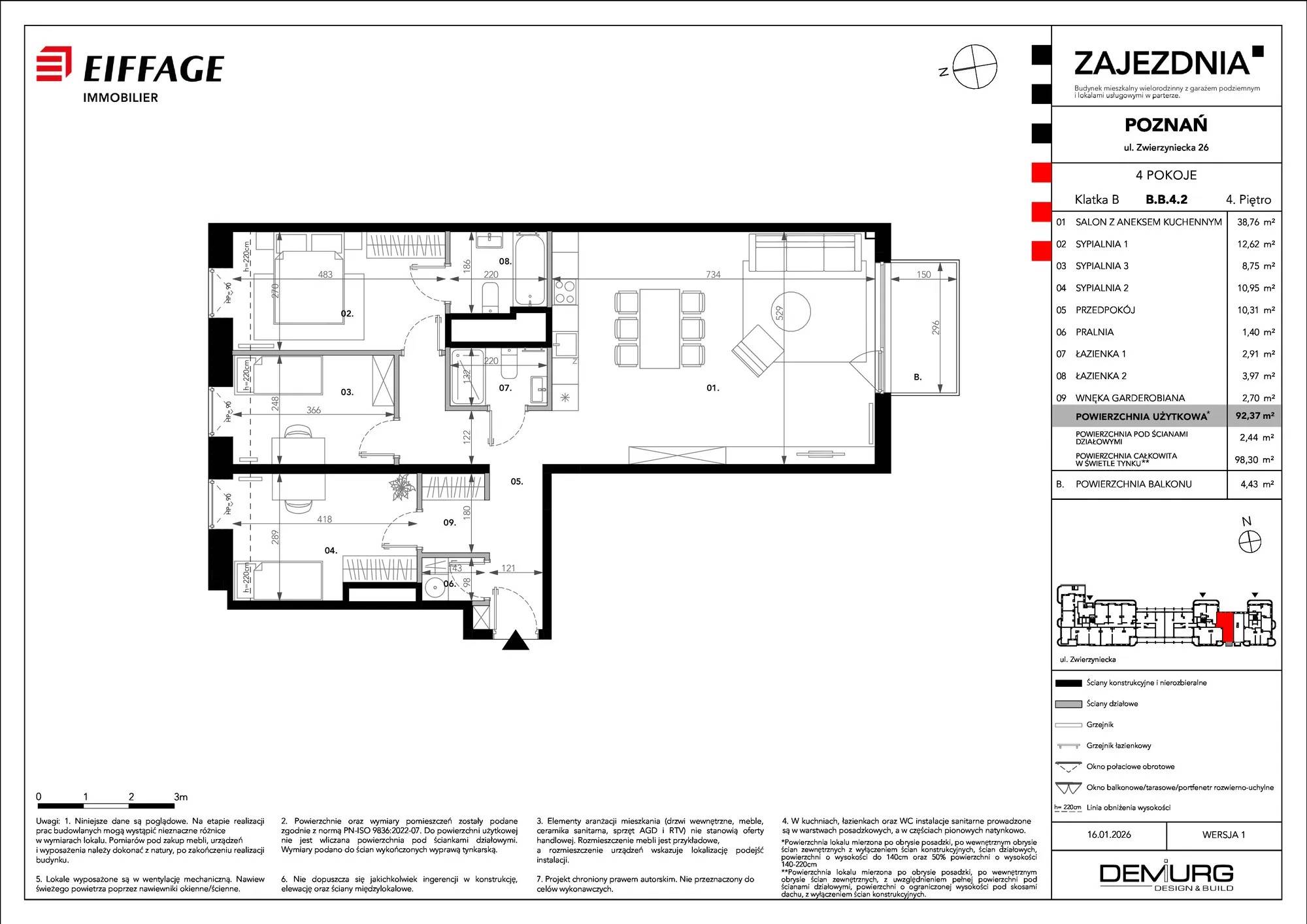 Zajezdnia – inwestycja Eiffage Immobilier - lokal B.B.4.2, budynek B