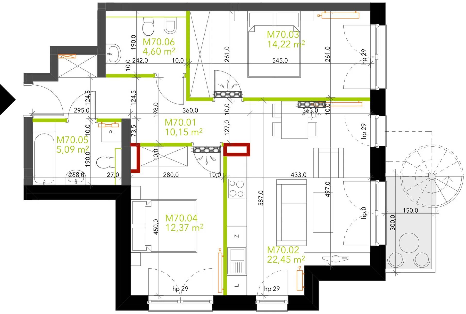 Miasto Ogród – inwestycja Rafin Developer - lokal K4.2.M70