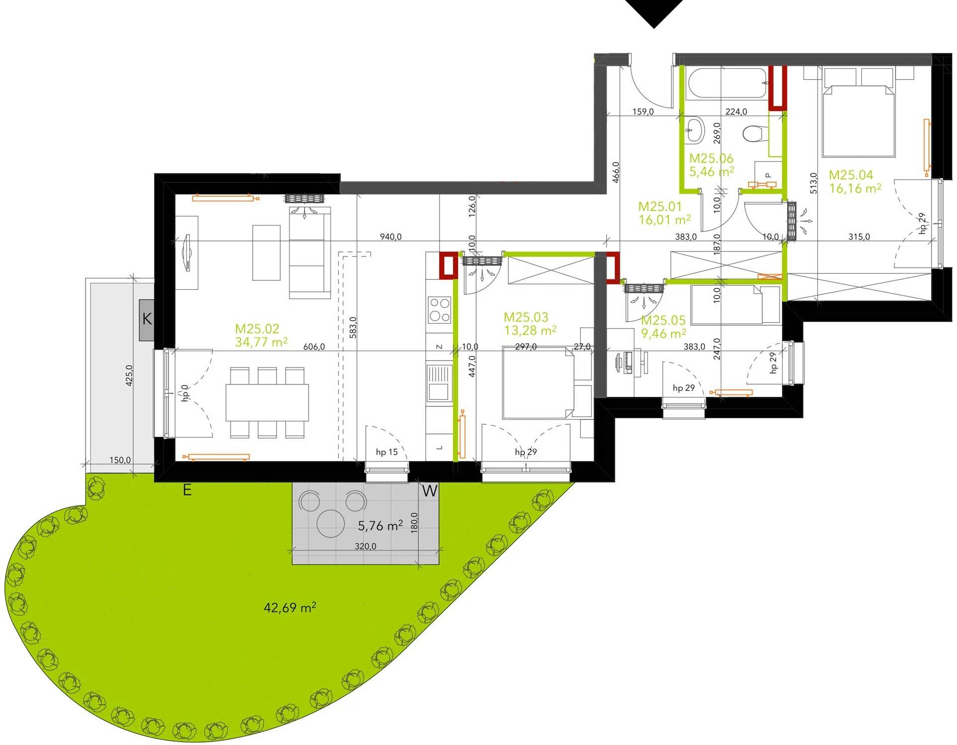 Miasto Ogród – inwestycja Rafin Developer - lokal K5.0.M25