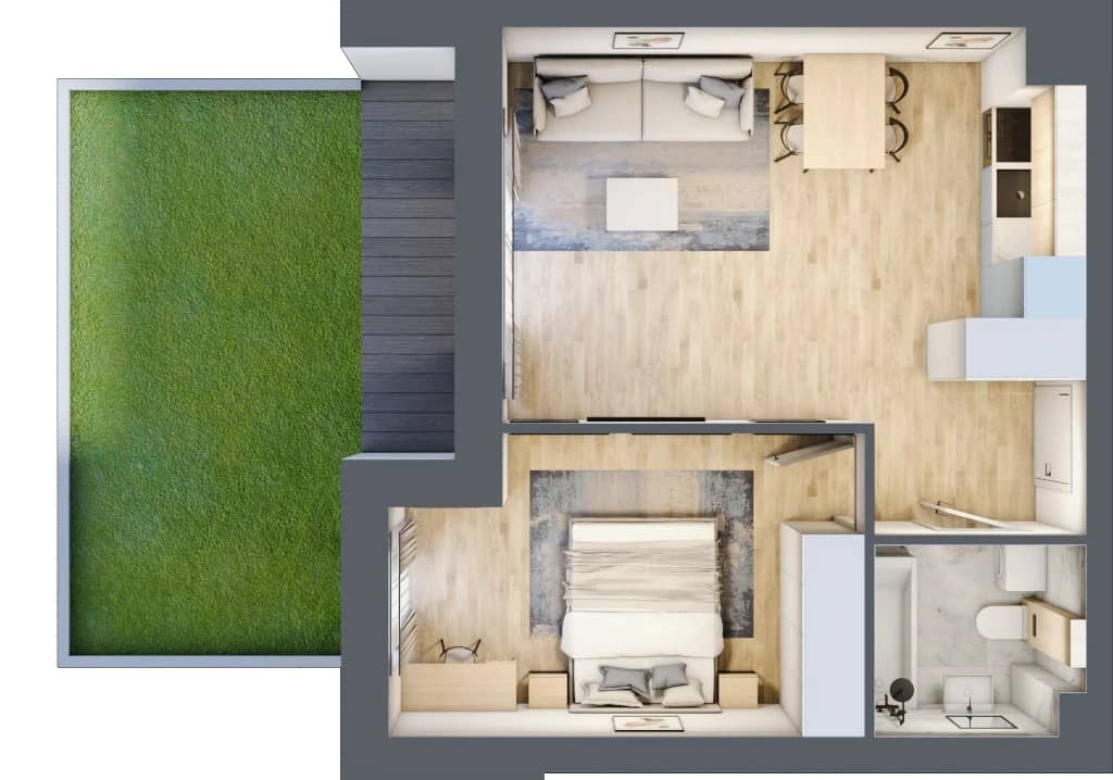 Mieszczańska Park – inwestycja Rafin Developer - lokal 00.6.M01