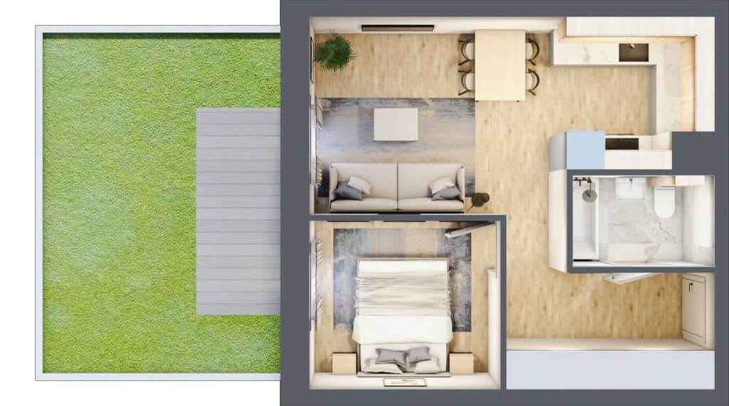 Mieszczańska Park – inwestycja Rafin Developer - lokal 00.6.M08