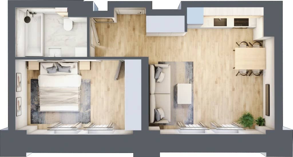 Mieszczańska Park – inwestycja Rafin Developer - lokal 00.2.M06