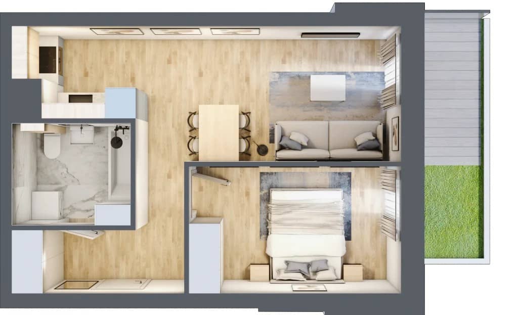 Mieszczańska Park – inwestycja Rafin Developer - lokal 00.4.M03