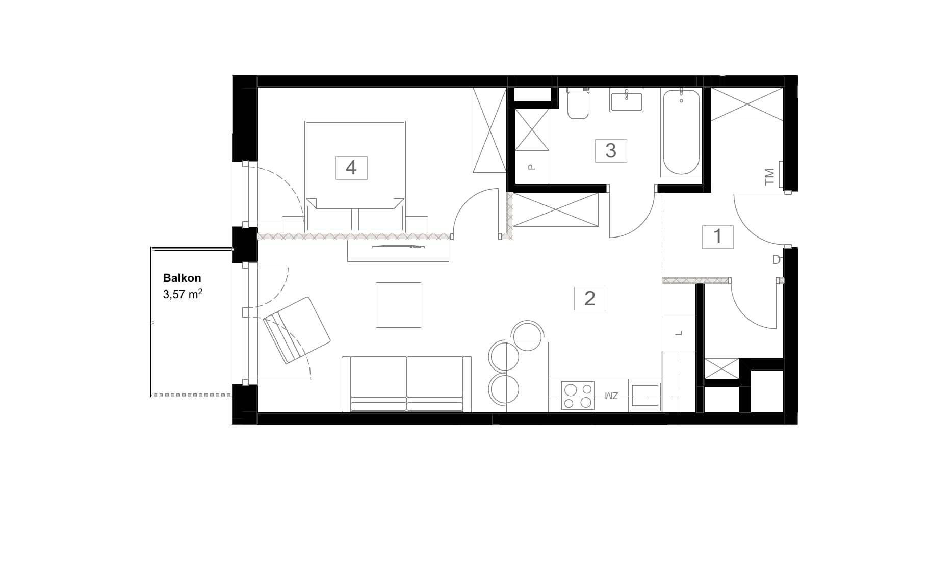 Poezji – inwestycja ICL Estate - lokal 44, budynek B