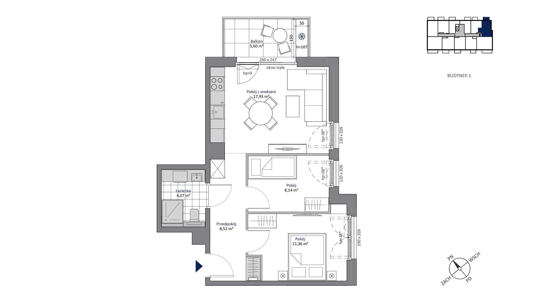 Archipelag Łeba – inwestycja Allcon - lokal 1.1.3, budynek 1