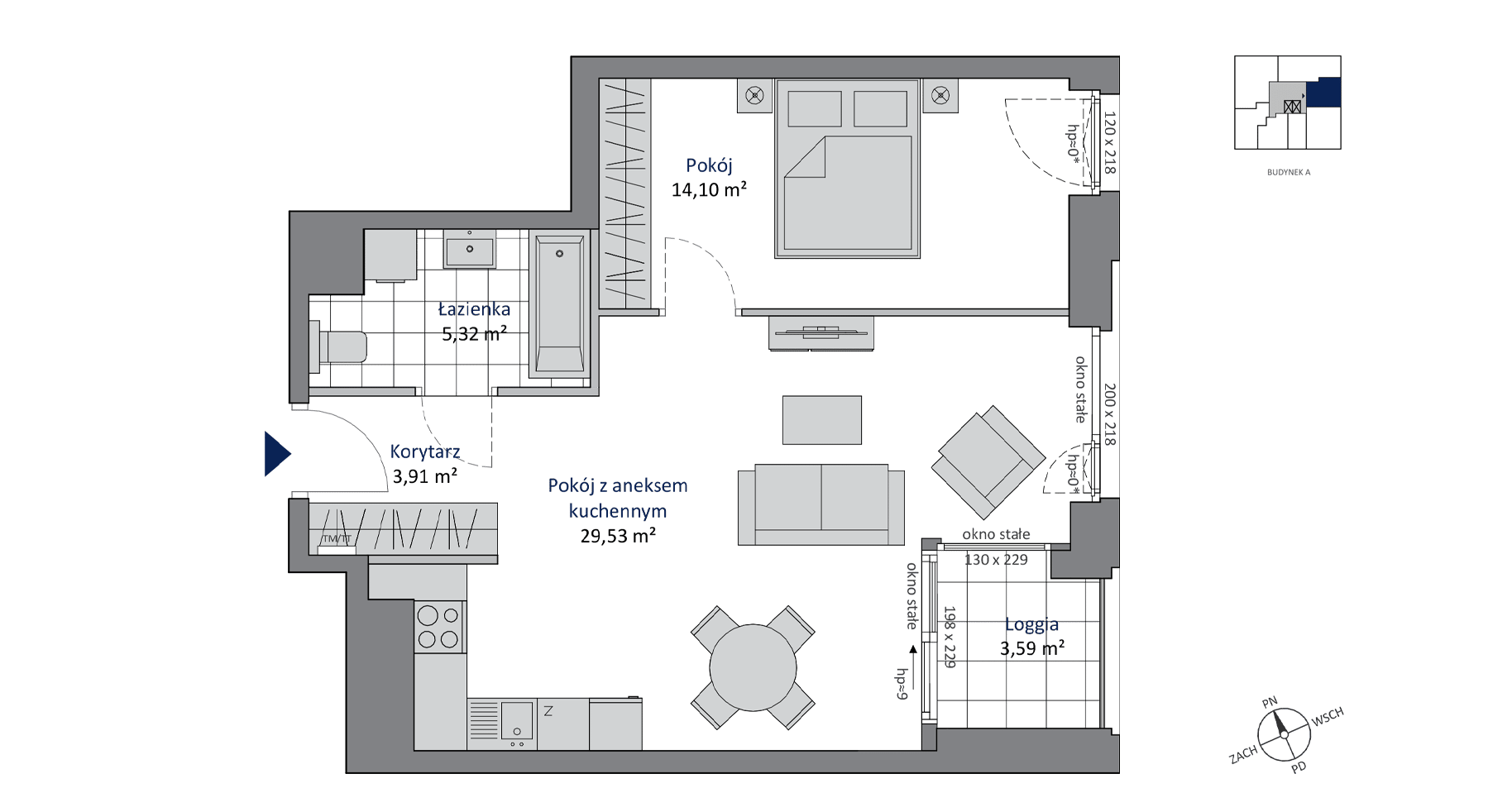 SKYCITY Gdynia – inwestycja Allcon - lokal A.5.2, budynek A