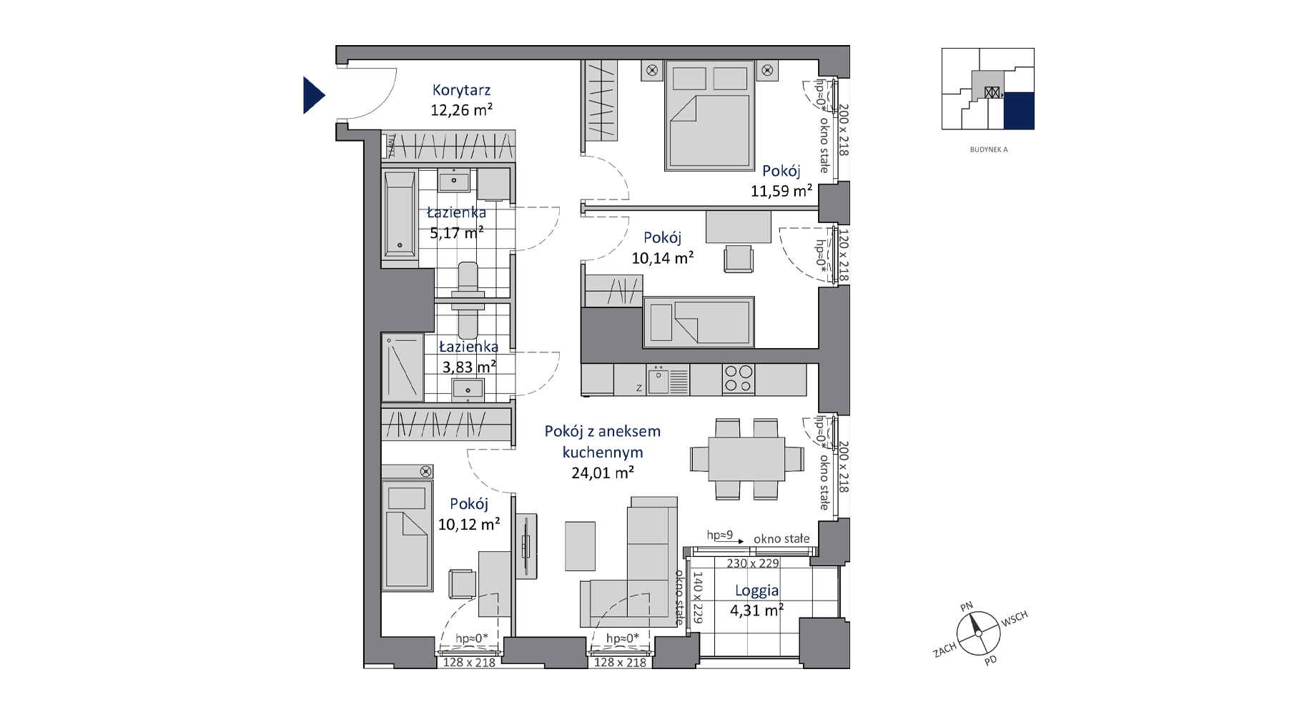 SKYCITY Gdynia – inwestycja Allcon - lokal A.6.3, budynek A