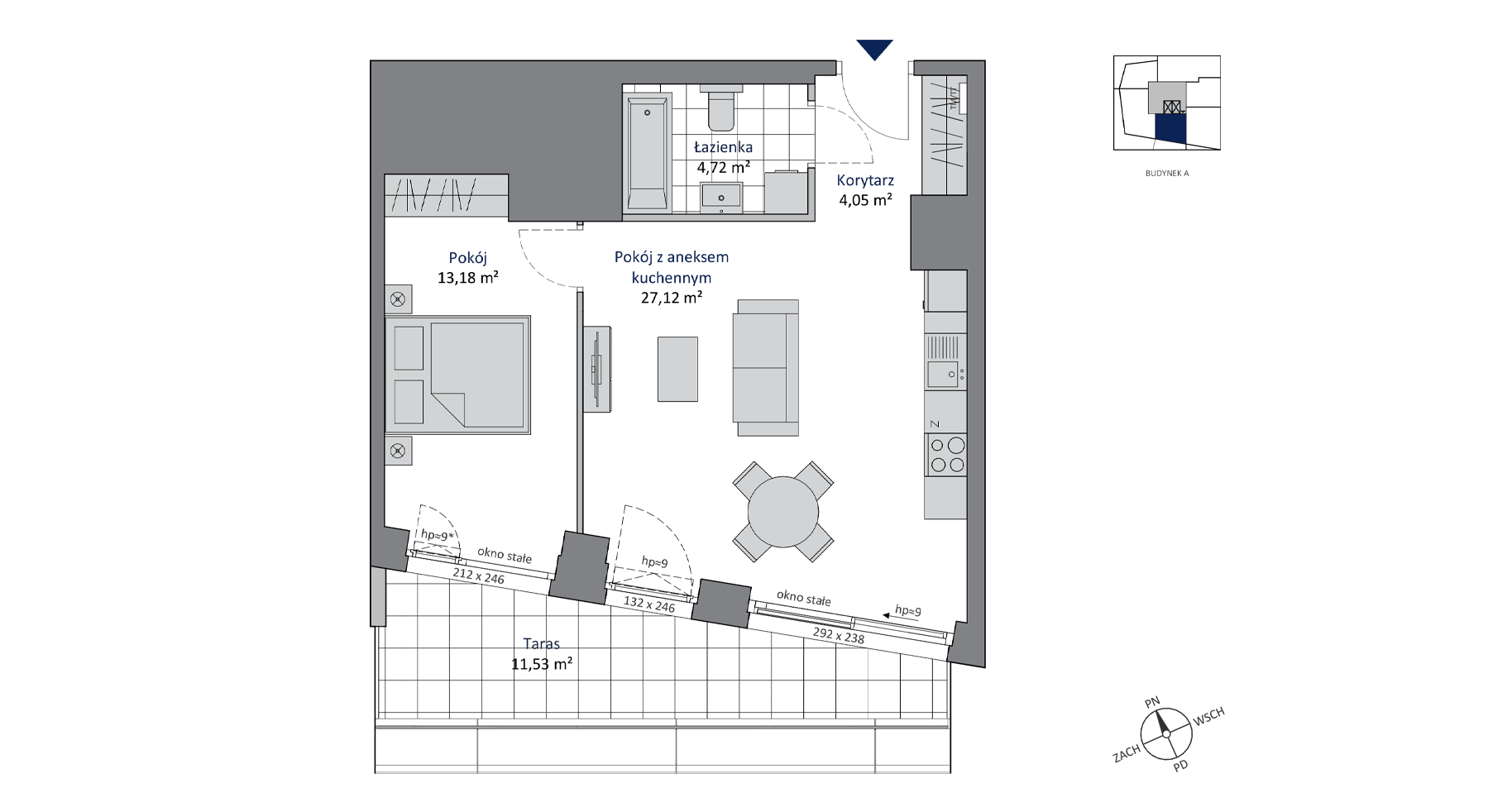 SKYCITY Gdynia – inwestycja Allcon - lokal A.8.4, budynek A