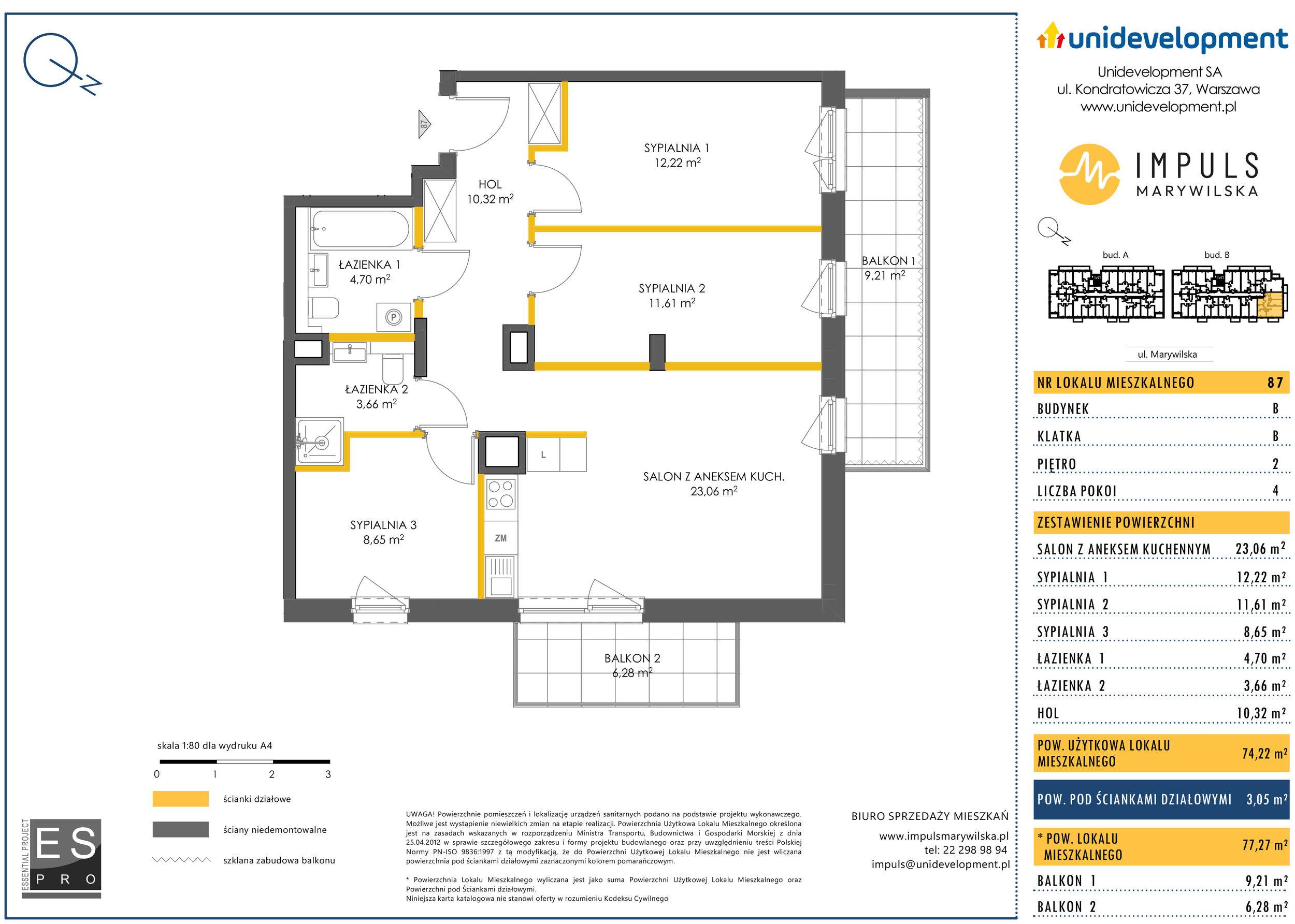 Impuls Marywilska – inwestycja Unidevelopment - lokal B/87, budynek B