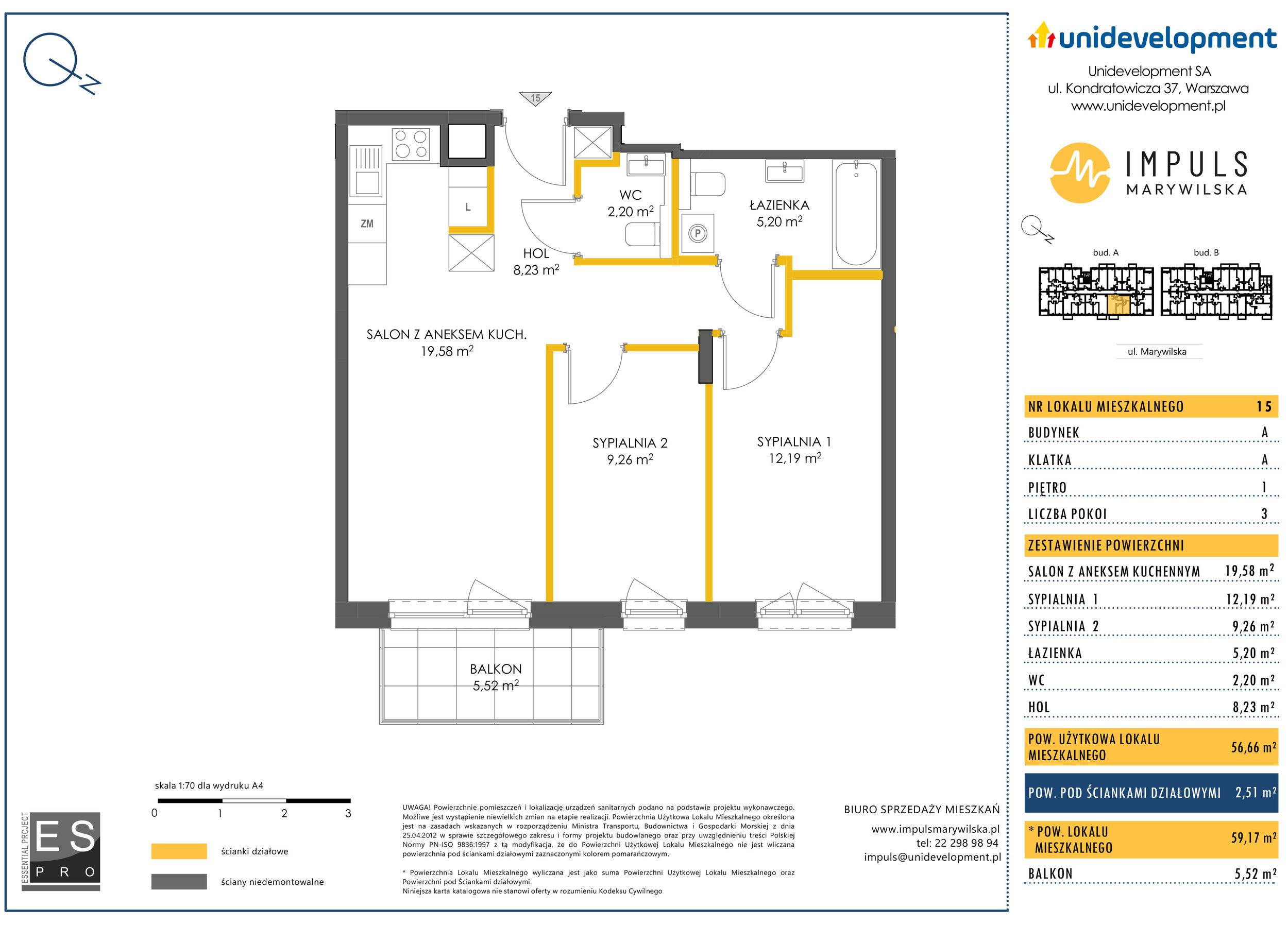 Impuls Marywilska – inwestycja Unidevelopment - lokal A/15, budynek A