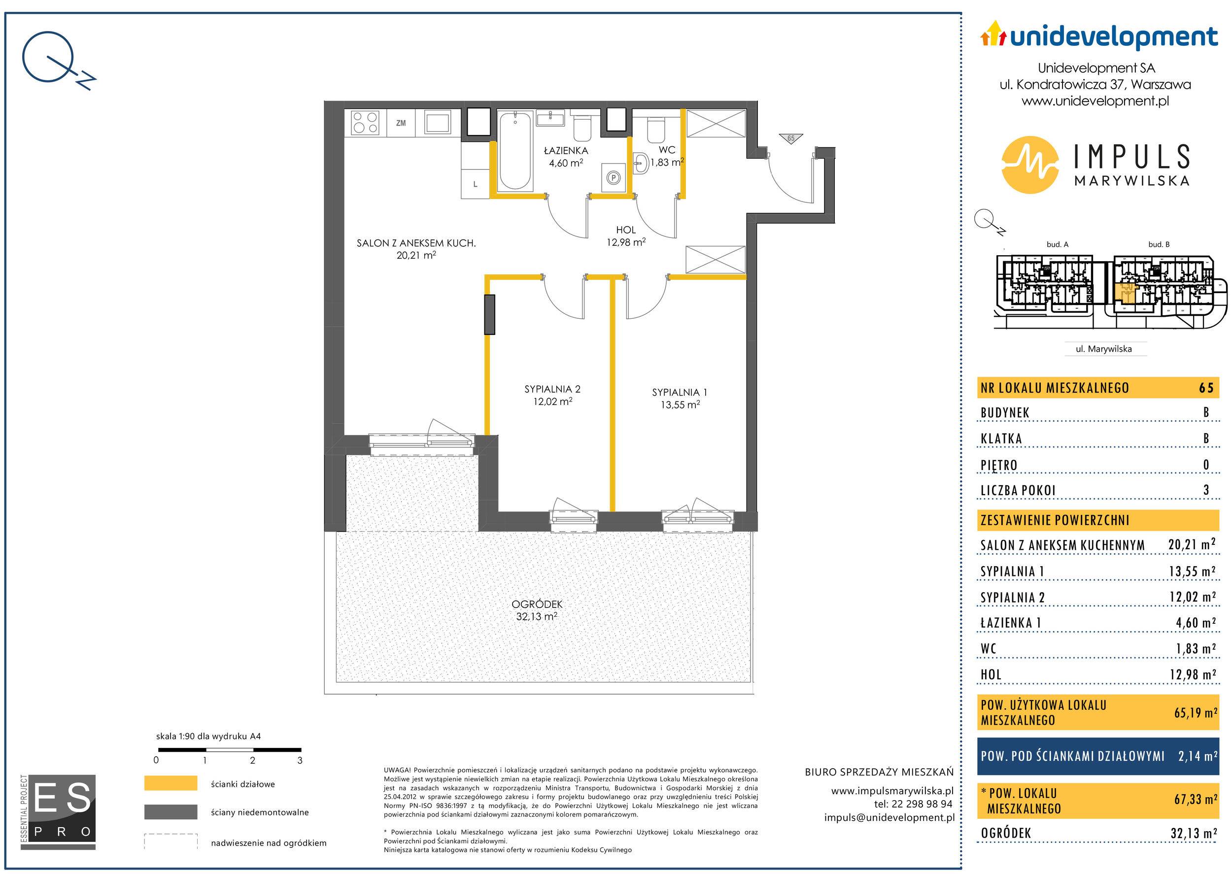 Impuls Marywilska – inwestycja Unidevelopment - lokal B/65, budynek B