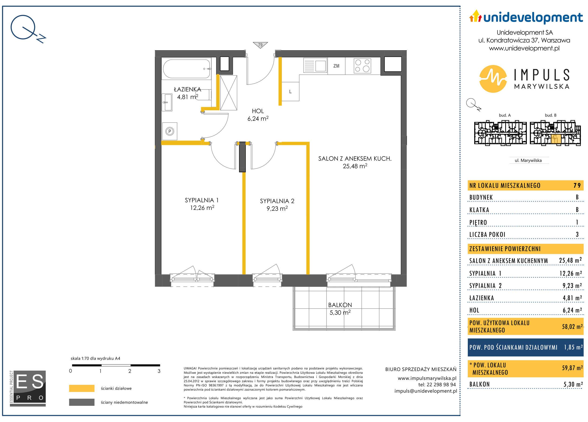 Impuls Marywilska – inwestycja Unidevelopment - lokal B/79, budynek B