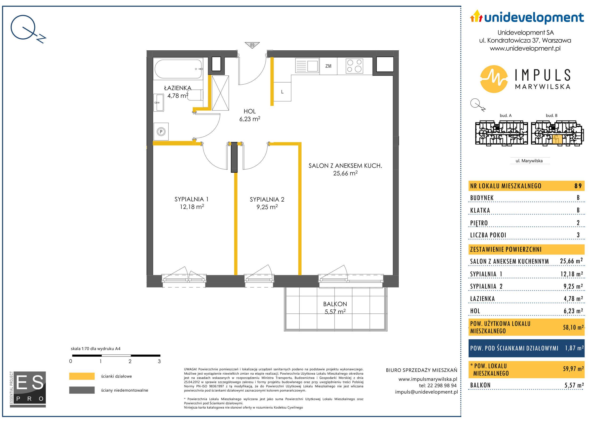 Impuls Marywilska – inwestycja Unidevelopment - lokal B/89, budynek B