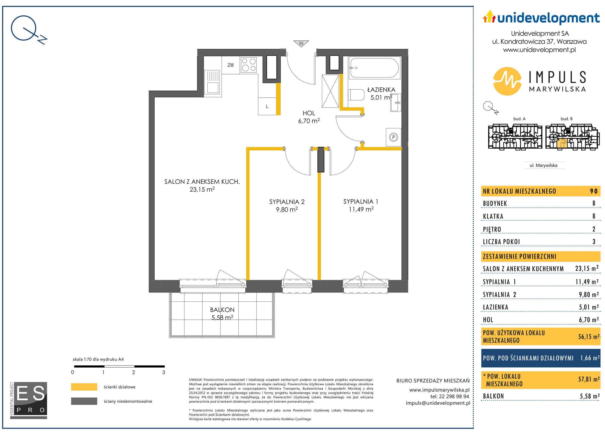 Impuls Marywilska – inwestycja Unidevelopment - lokal B/90, budynek B