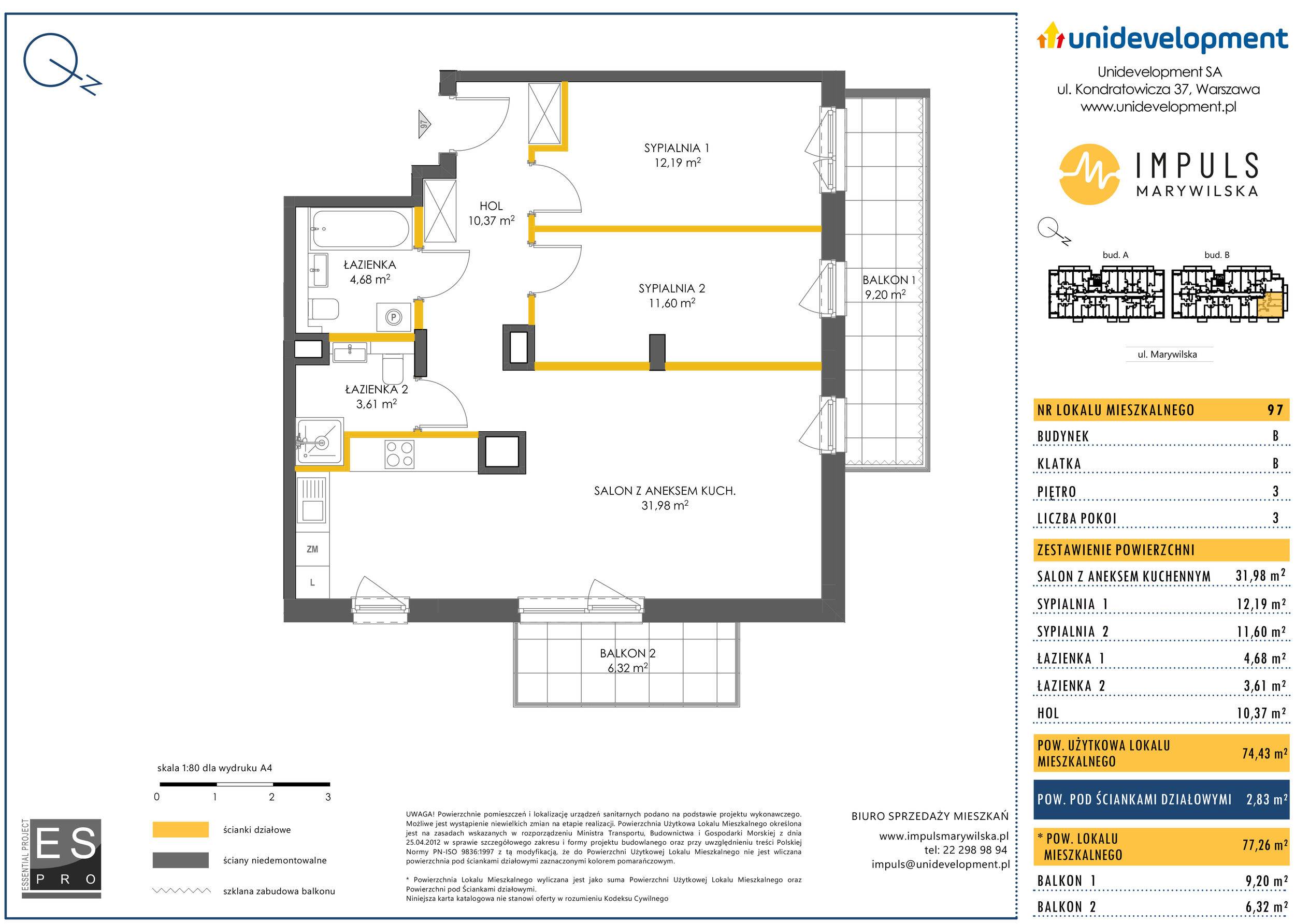 Impuls Marywilska – inwestycja Unidevelopment - lokal B/97, budynek B