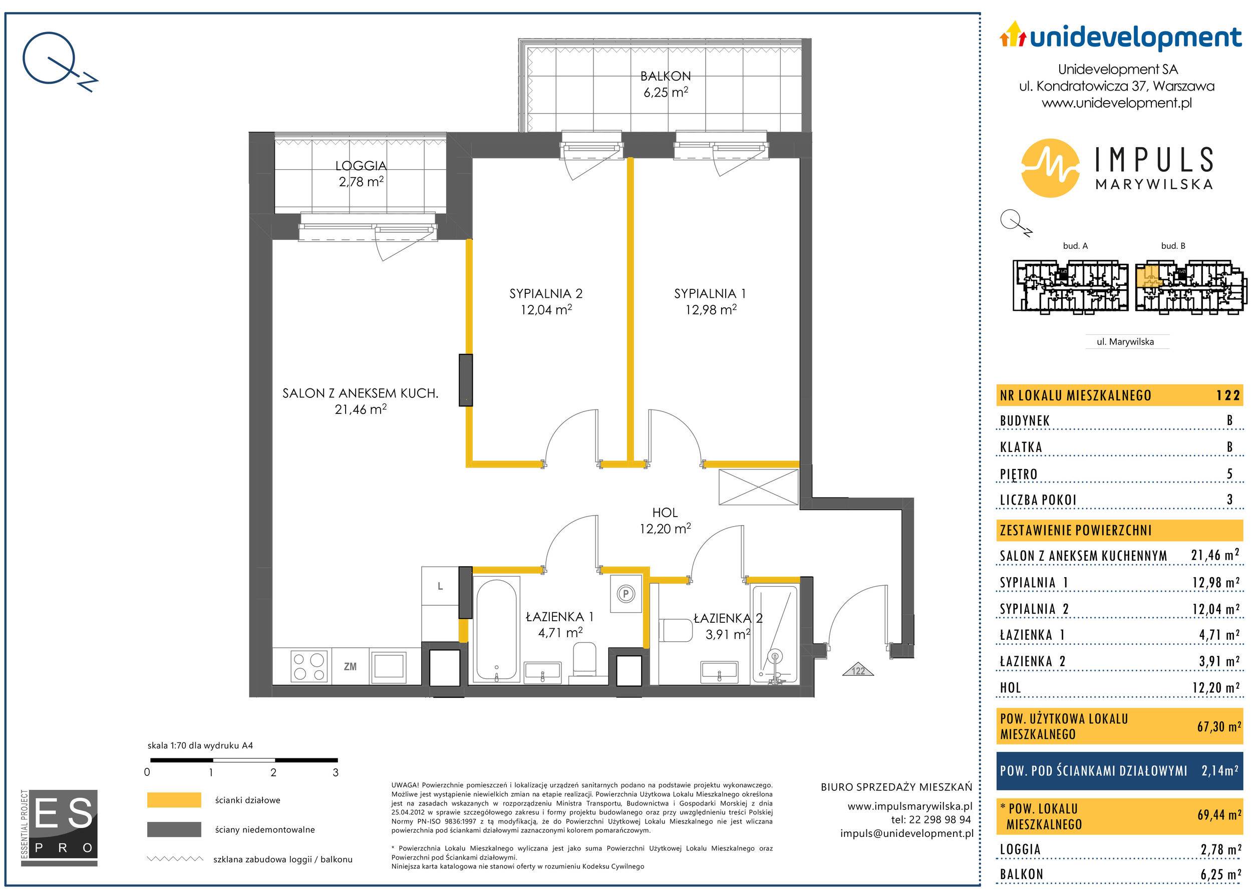 Impuls Marywilska – inwestycja Unidevelopment - lokal B/122, budynek B