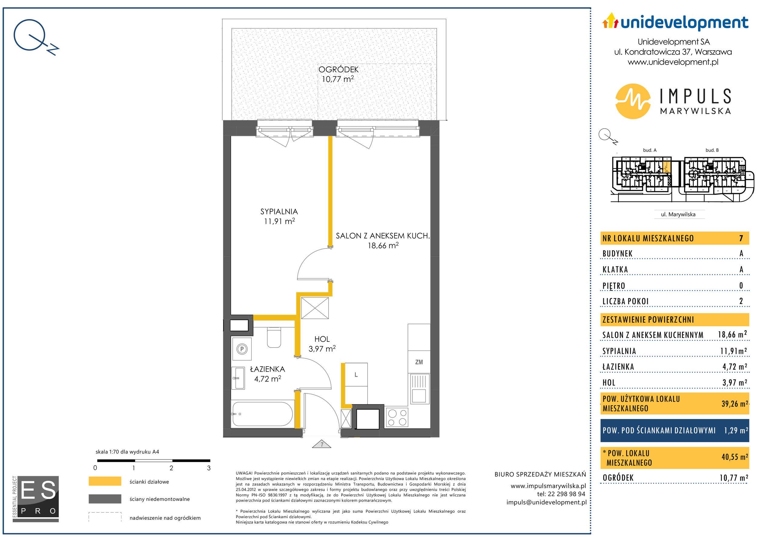 Impuls Marywilska – inwestycja Unidevelopment - lokal A/7, budynek A