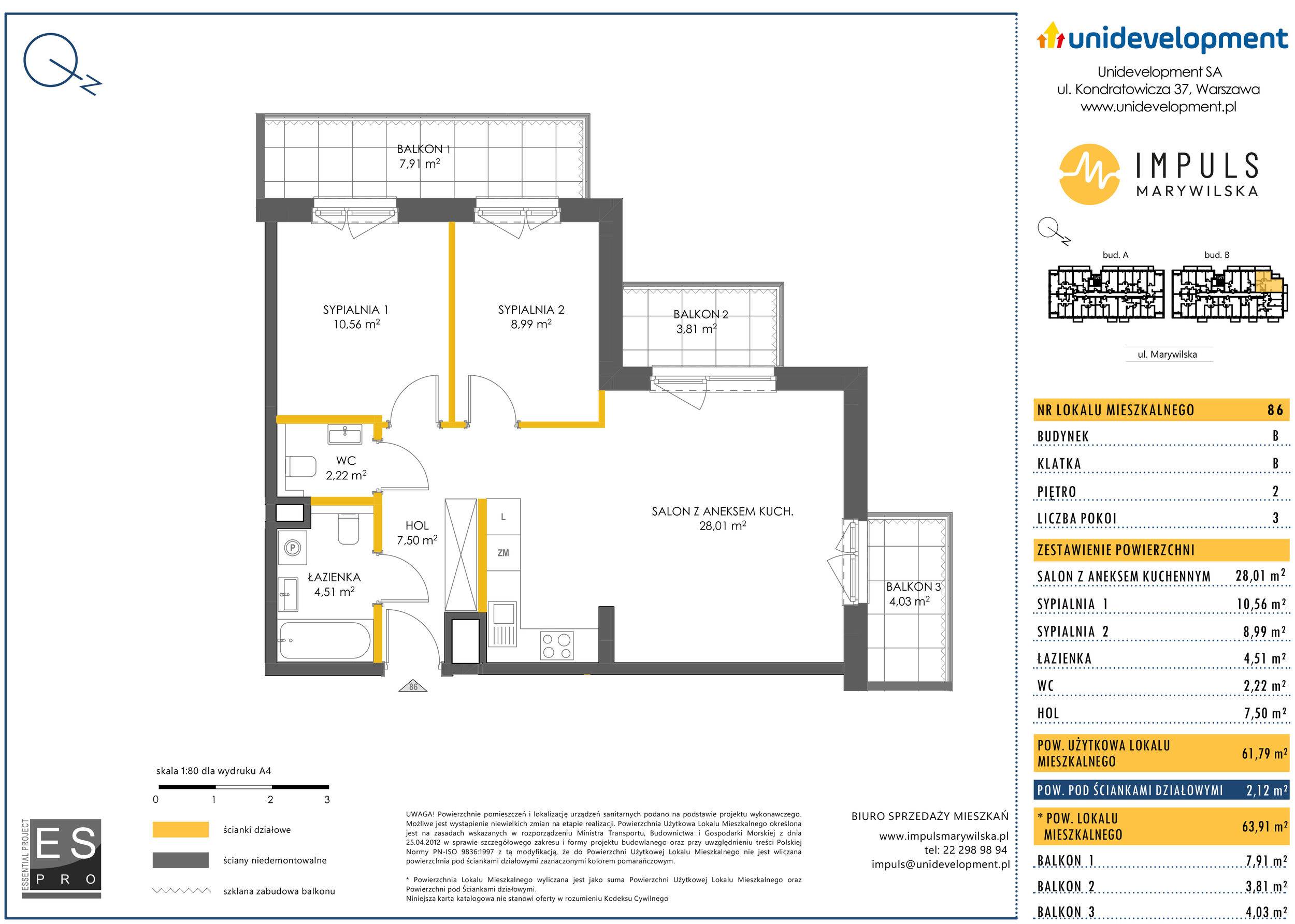Impuls Marywilska – inwestycja Unidevelopment - lokal B/86, budynek B