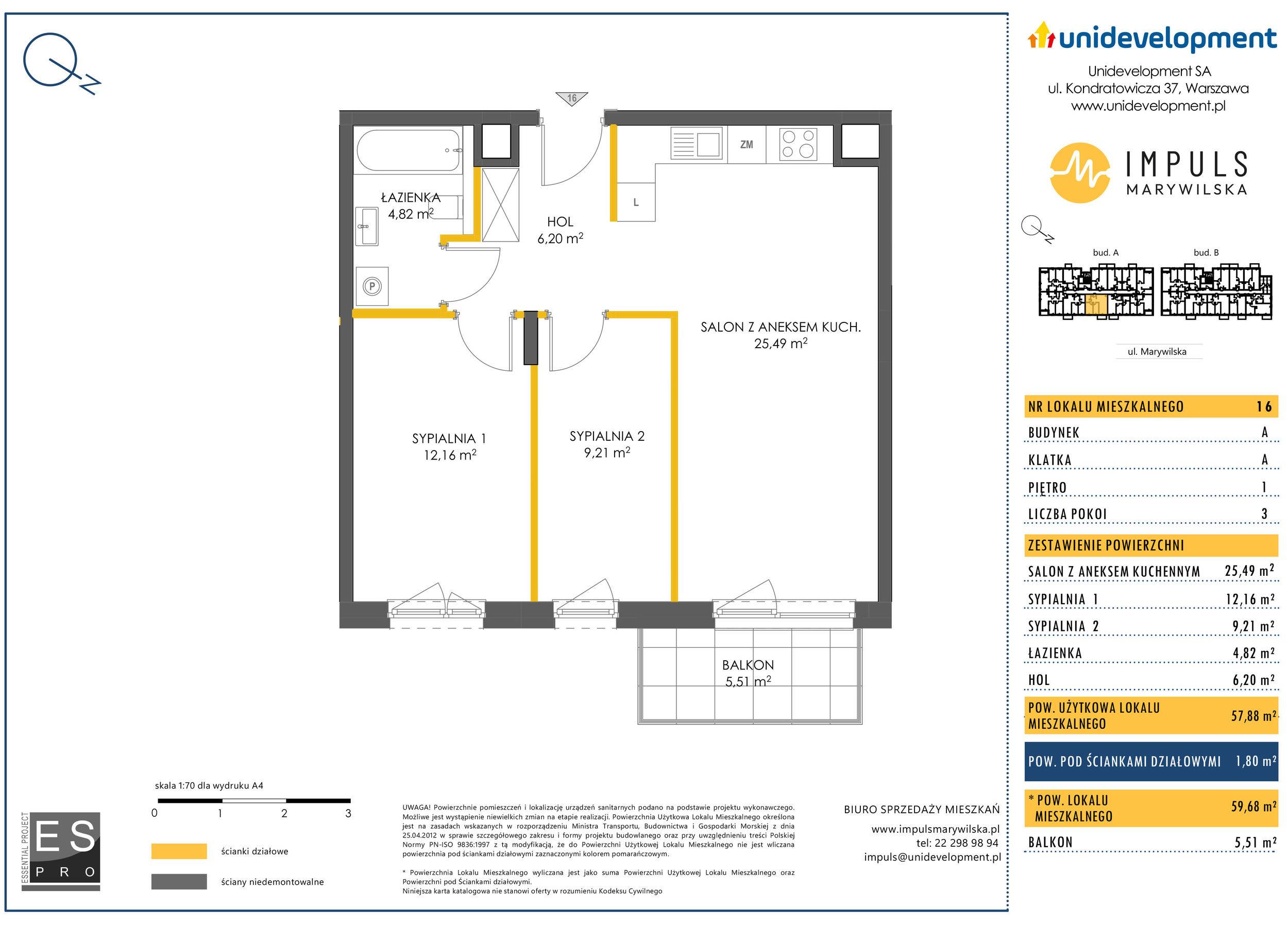 Impuls Marywilska – inwestycja Unidevelopment - lokal A/16, budynek A