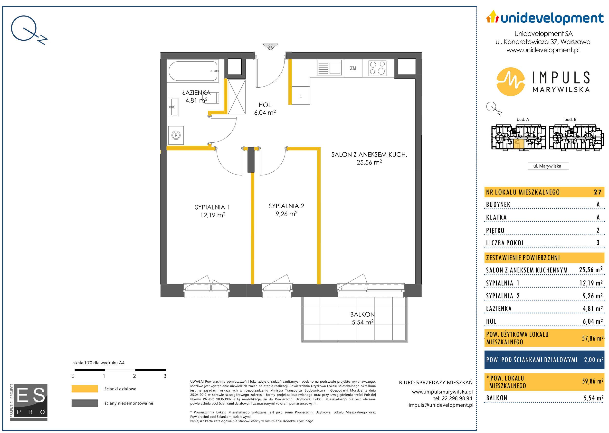 Impuls Marywilska – inwestycja Unidevelopment - lokal A/27, budynek A