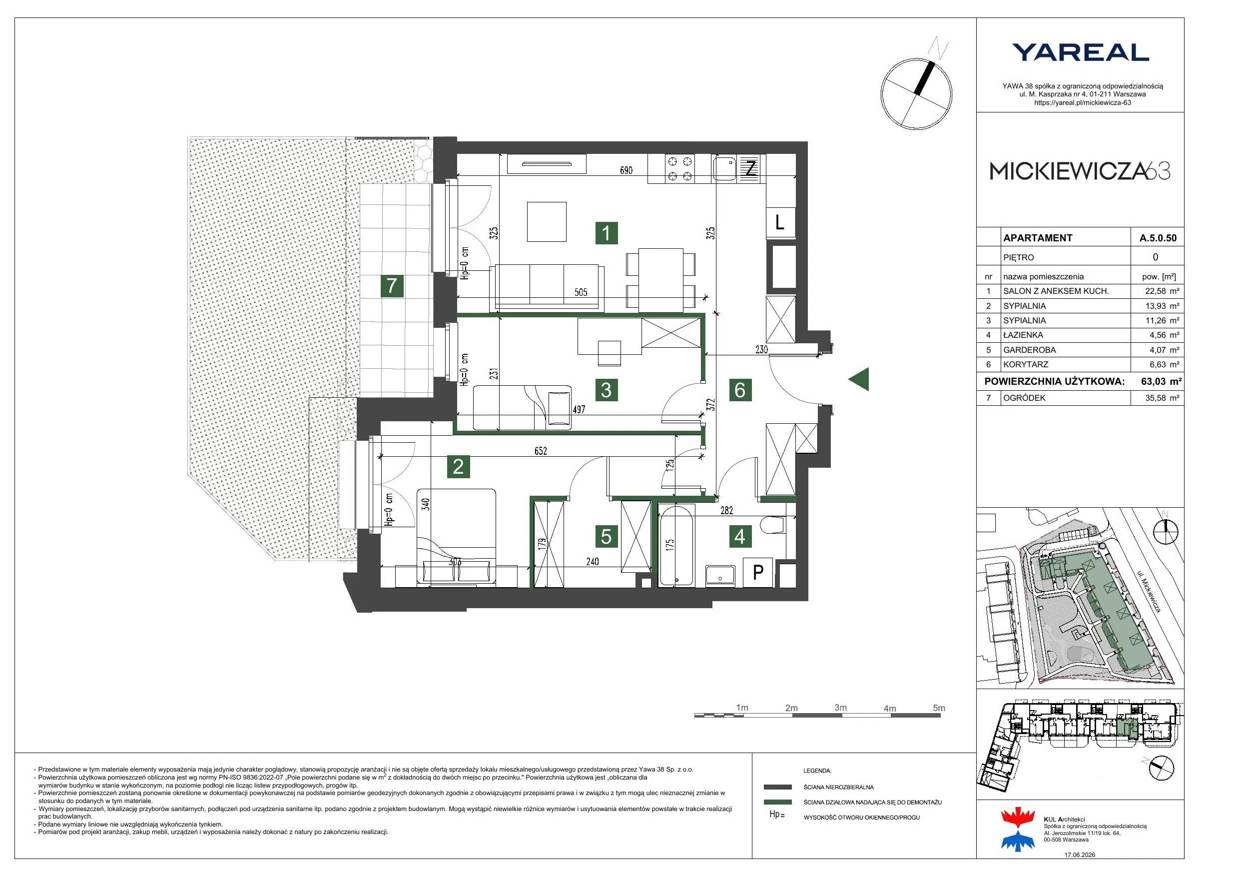 Mickiewicza 63 – inwestycja Yareal - lokal A.5.0.50