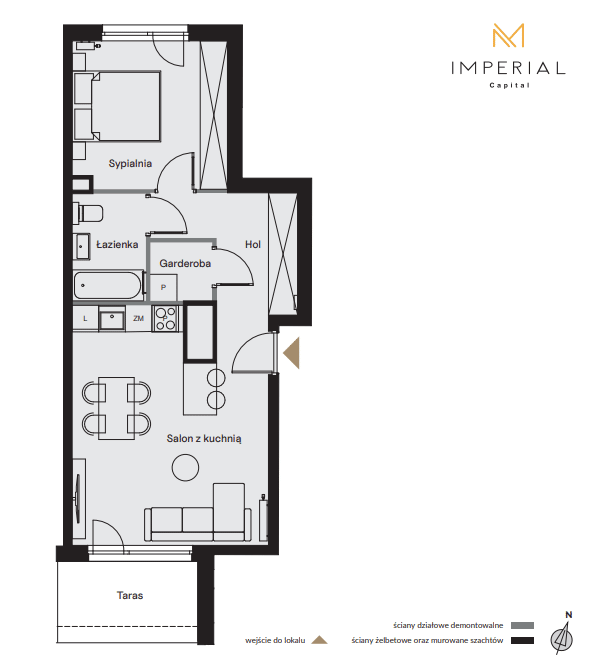 QUADRA – inwestycja Imperial Capital - lokal 38, budynek 1