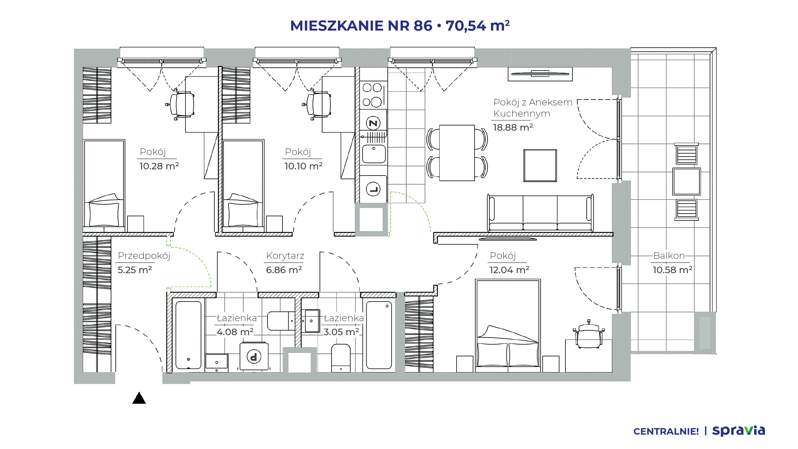 Centralnie! Czyżyny – inwestycja Spravia - lokal 86, budynek 51E