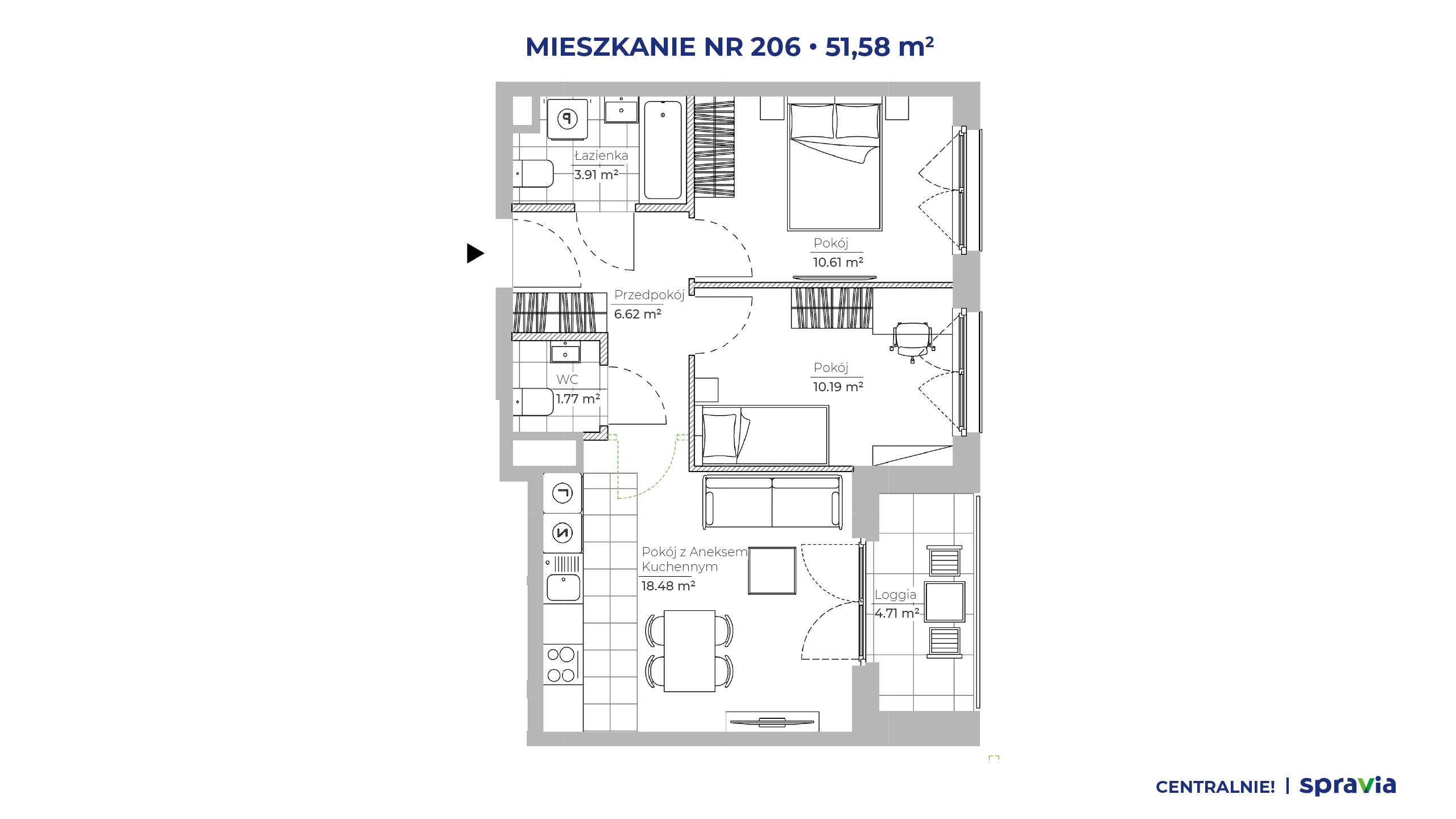Centralnie! Czyżyny – inwestycja Spravia - lokal 206, budynek 51E