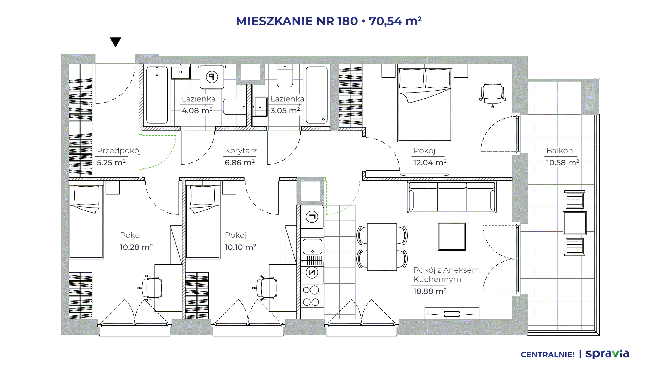 Centralnie! Czyżyny – inwestycja Spravia - lokal 180, budynek 51E