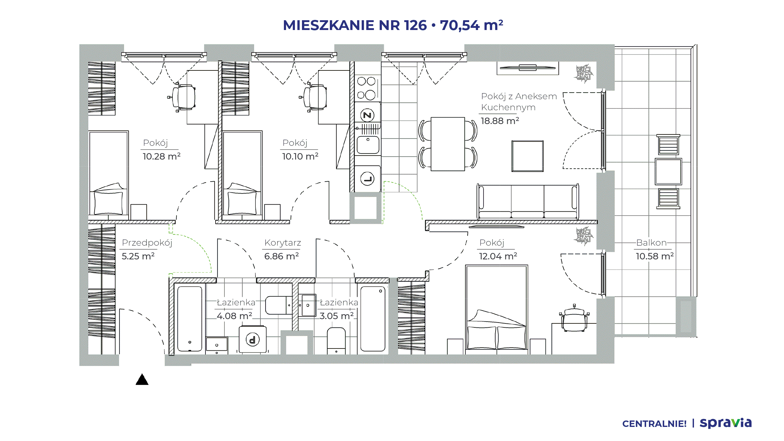 Centralnie! Czyżyny – inwestycja Spravia - lokal 126, budynek 51E
