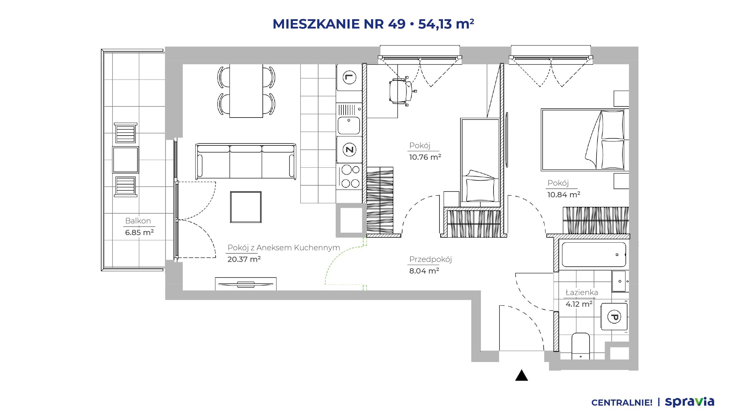 Centralnie! Czyżyny – inwestycja Spravia - lokal 49, budynek 51D