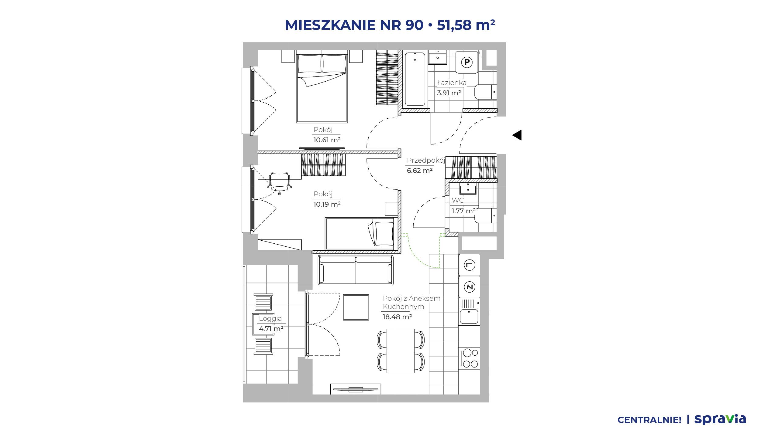 Centralnie! Czyżyny – inwestycja Spravia - lokal 90, budynek 51E