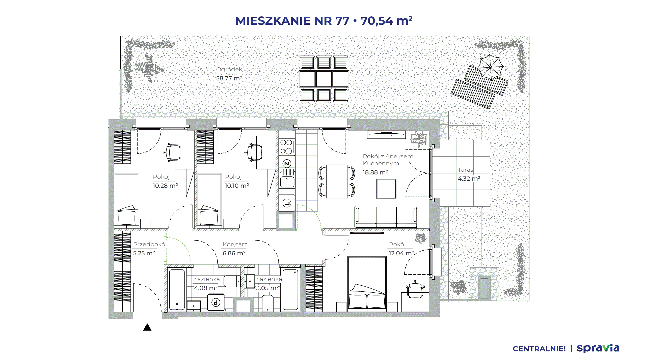 Centralnie! Czyżyny – inwestycja Spravia - lokal 77, budynek 51E