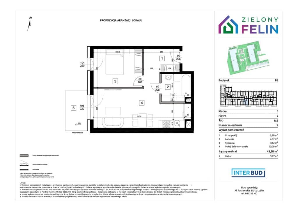 Zielony Felin – inwestycja INTERBUD-LUBLIN - lokal ZF/B1/2/5, budynek B1