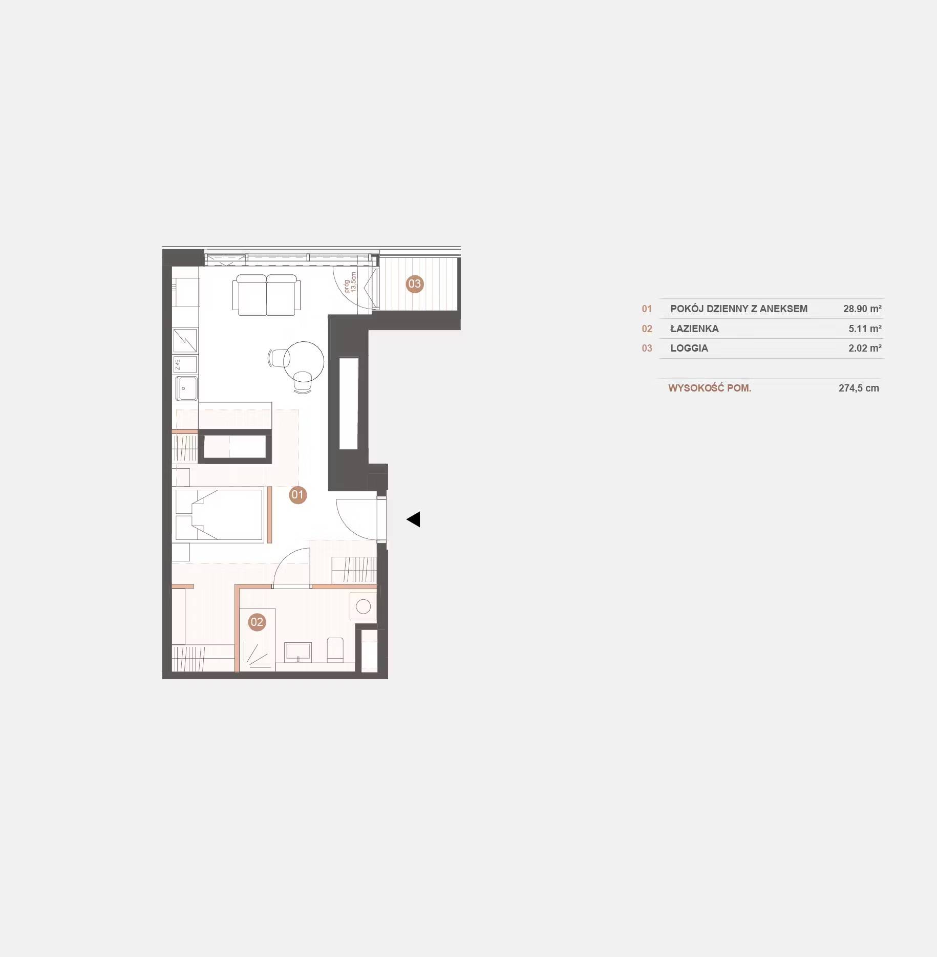 Flare Apartamenty Grzybowska - lokal A1 52, budynek A