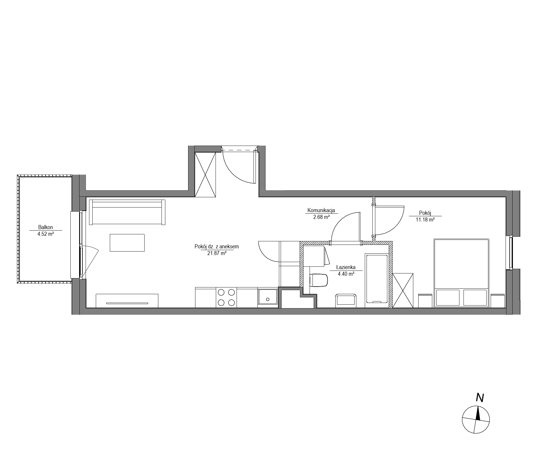 Apartamenty Lira House - lokal LH/LHA/H/7/6, budynek LHA