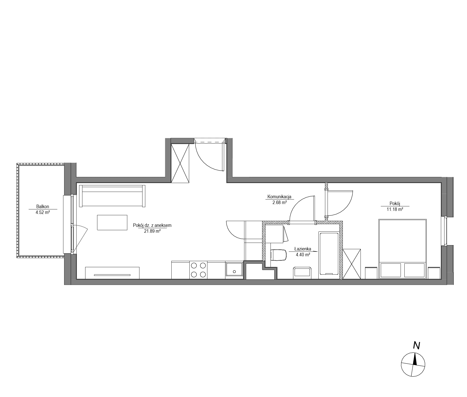 Apartamenty Lira House - lokal LH/LHA/H/3/6, budynek LHA