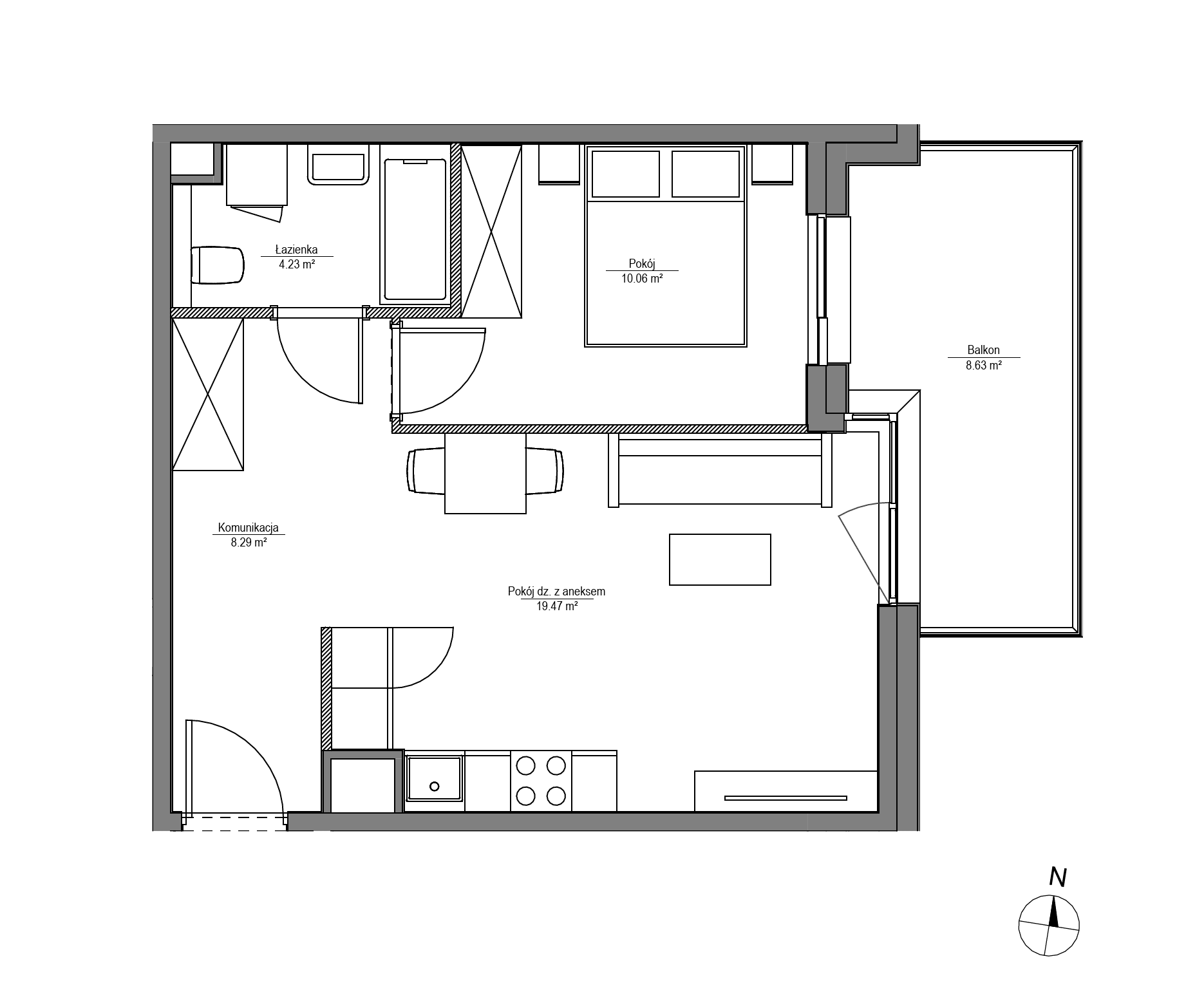 Apartamenty Lira House - lokal LH/LHA/H/5/2, budynek LHA