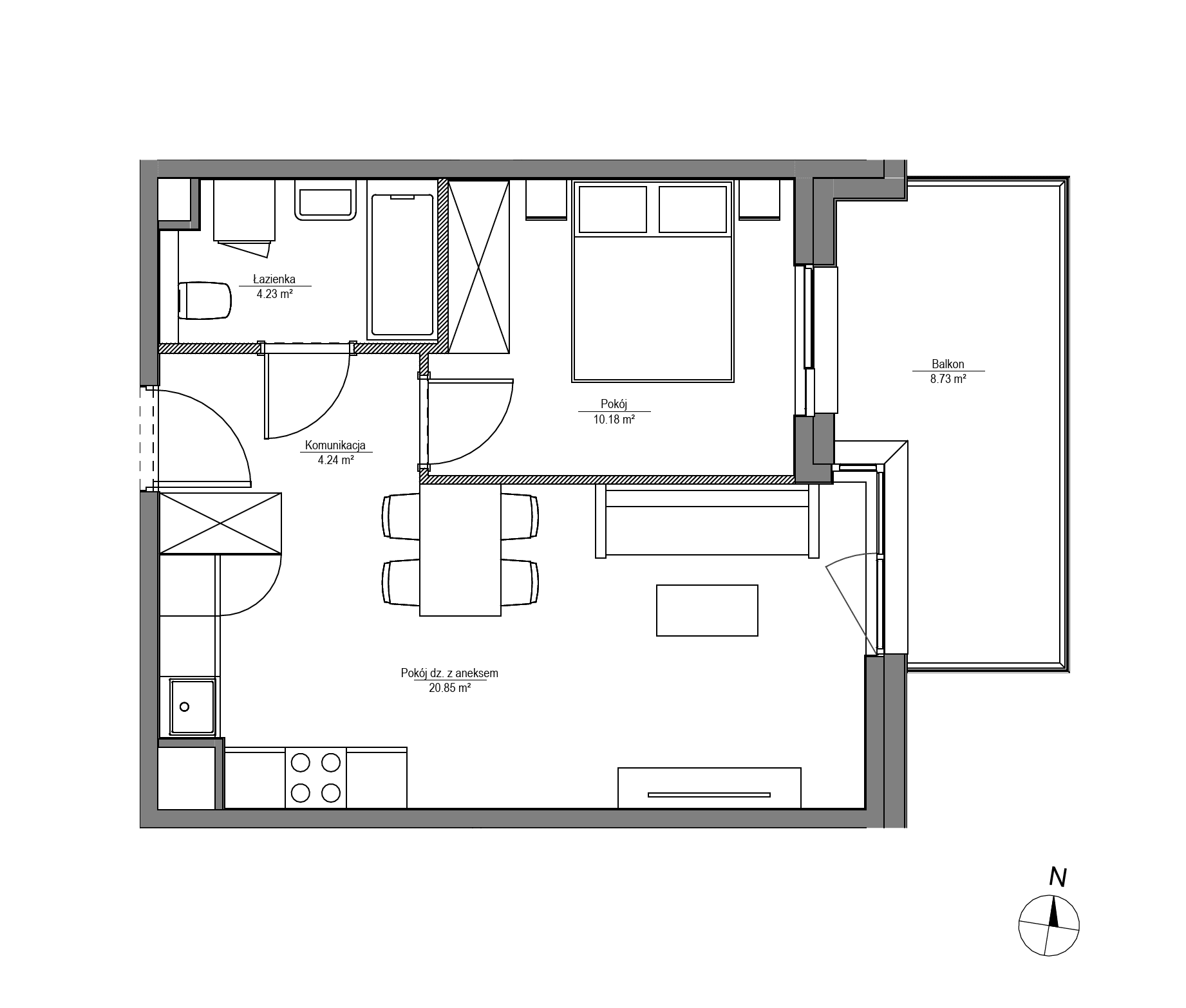 Apartamenty Lira House - lokal LH/LHA/H/5/5, budynek LHA
