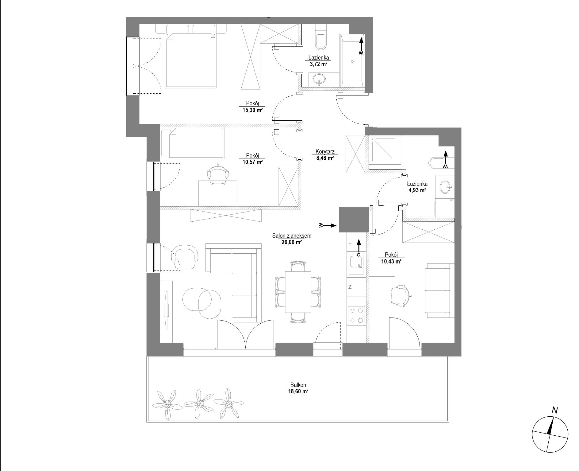 Piątkowo Residence – inwestycja Robyg - lokal H2.1M01