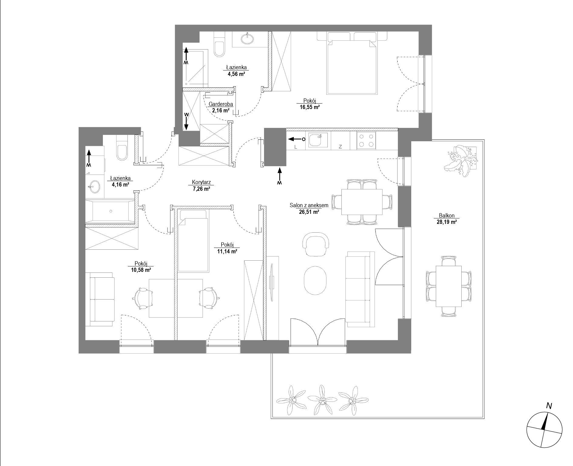 Piątkowo Residence – inwestycja Robyg - lokal H1.1M05