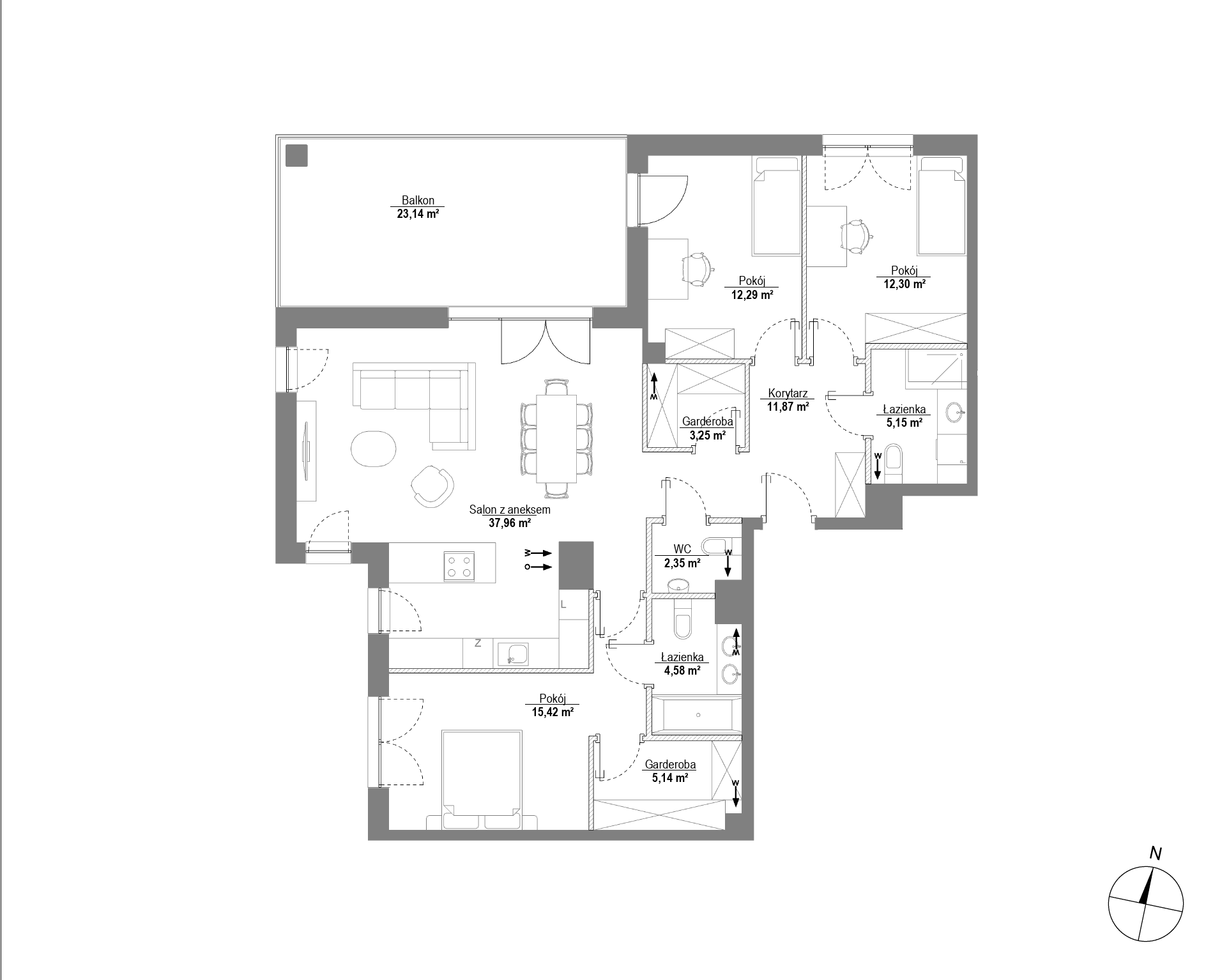 Piątkowo Residence – inwestycja Robyg - lokal H2.2M02