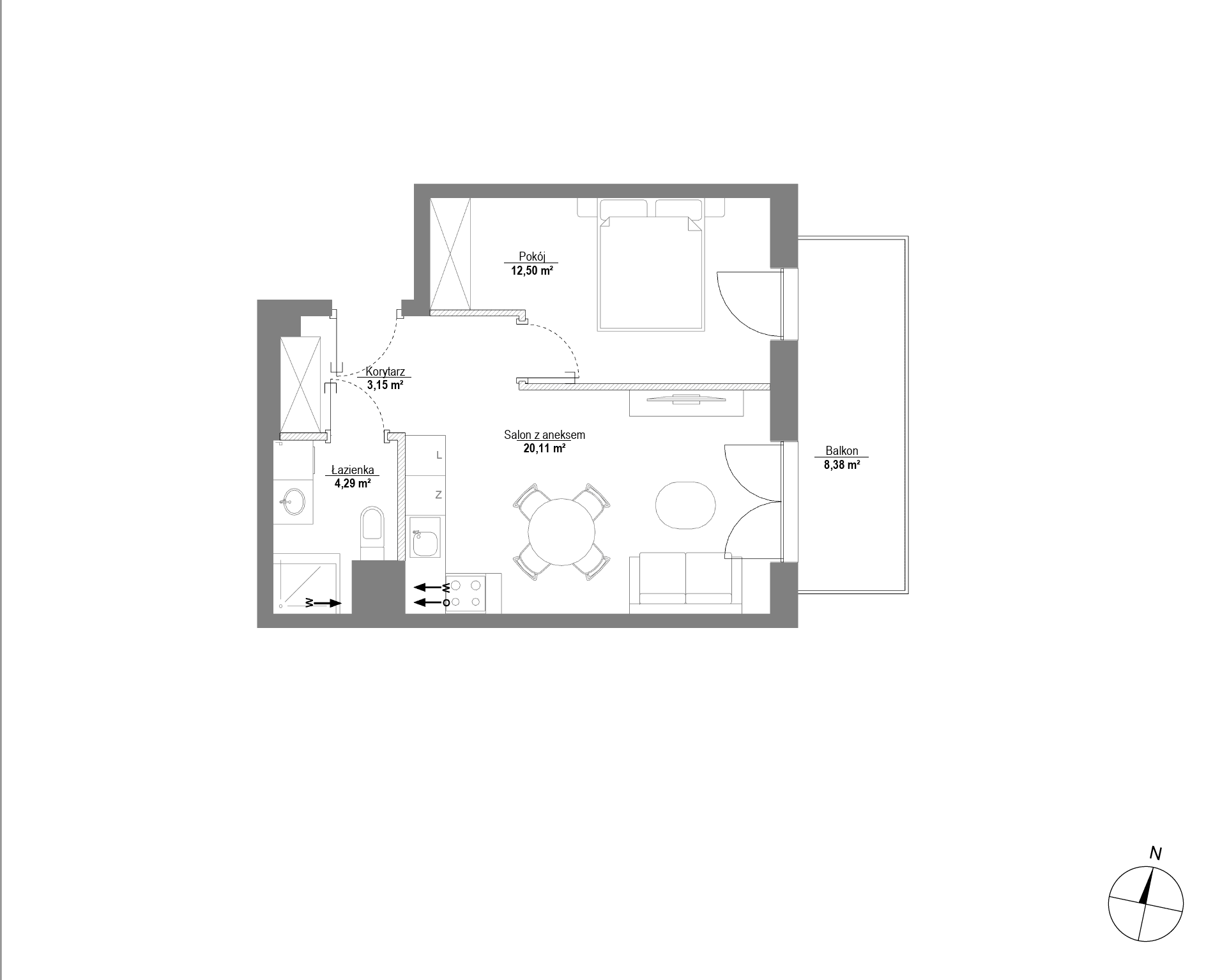 Piątkowo Residence – inwestycja Robyg - lokal H3.2M04
