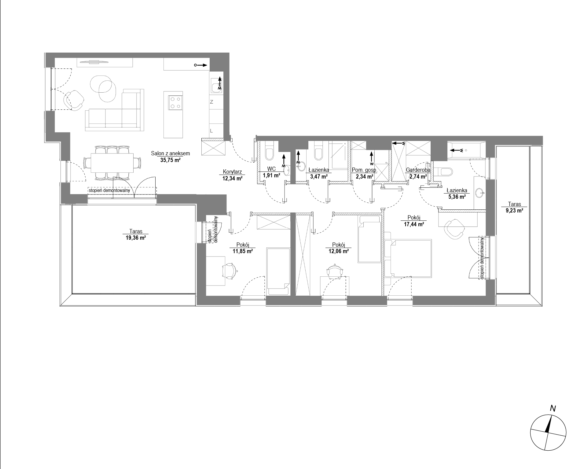 Piątkowo Residence – inwestycja Robyg - lokal H2.3M01