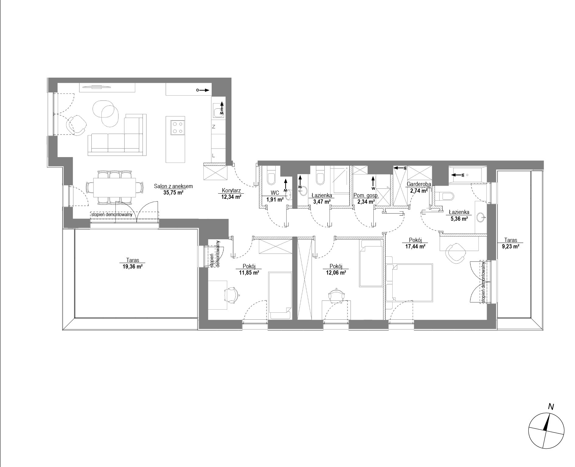 Piątkowo Residence – inwestycja Robyg - lokal H3.3M01