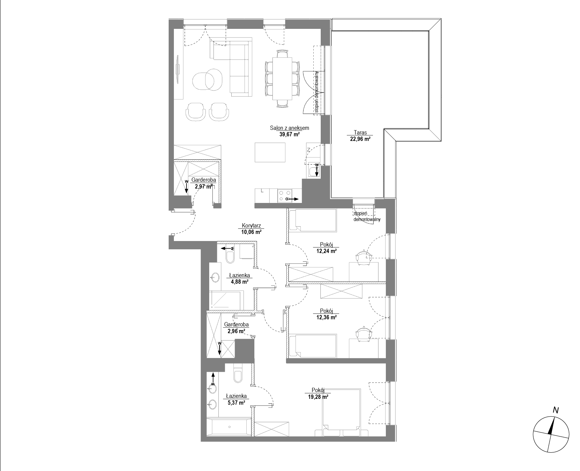 Piątkowo Residence – inwestycja Robyg - lokal H1.3M03