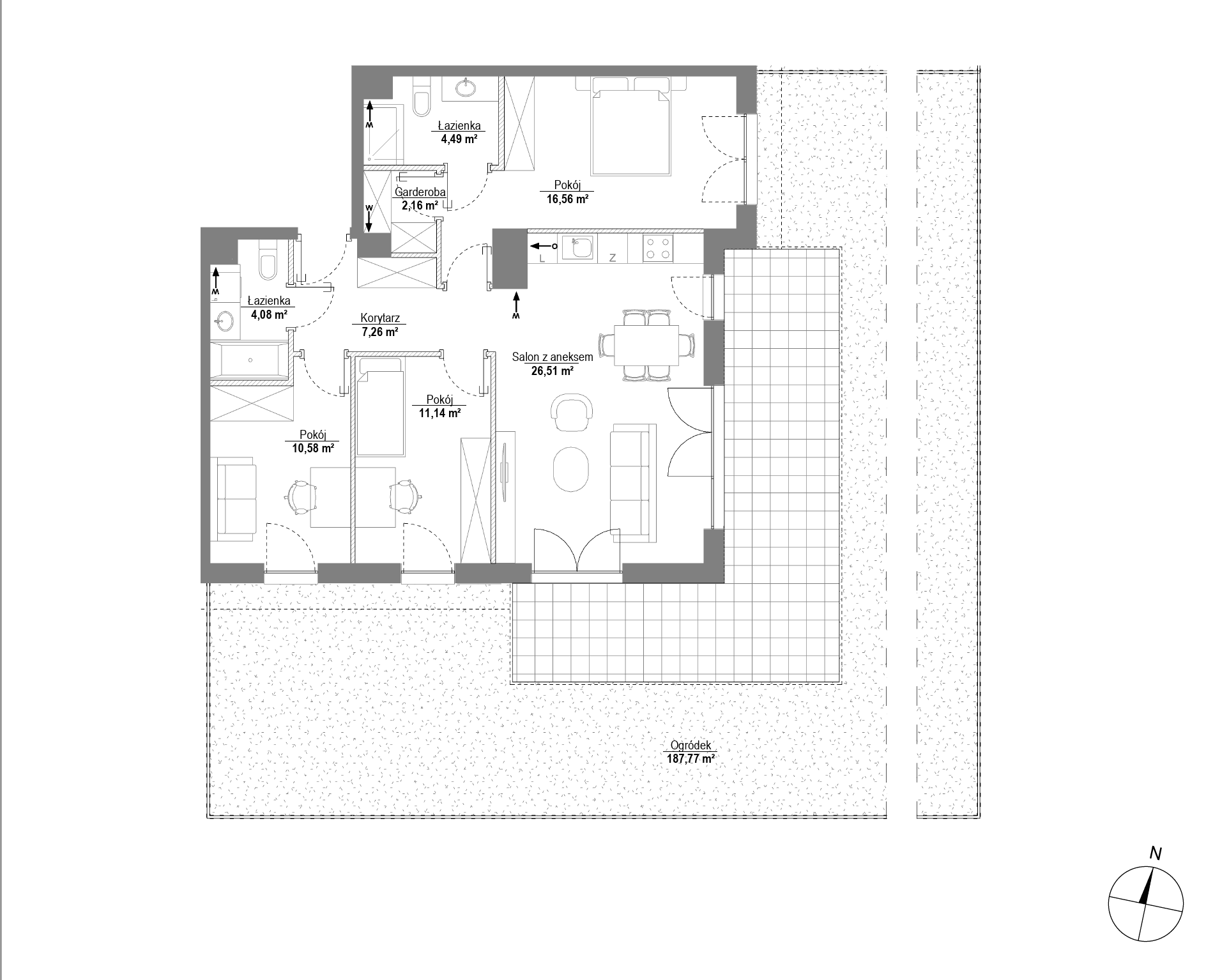 Piątkowo Residence – inwestycja Robyg - lokal H1.0M05