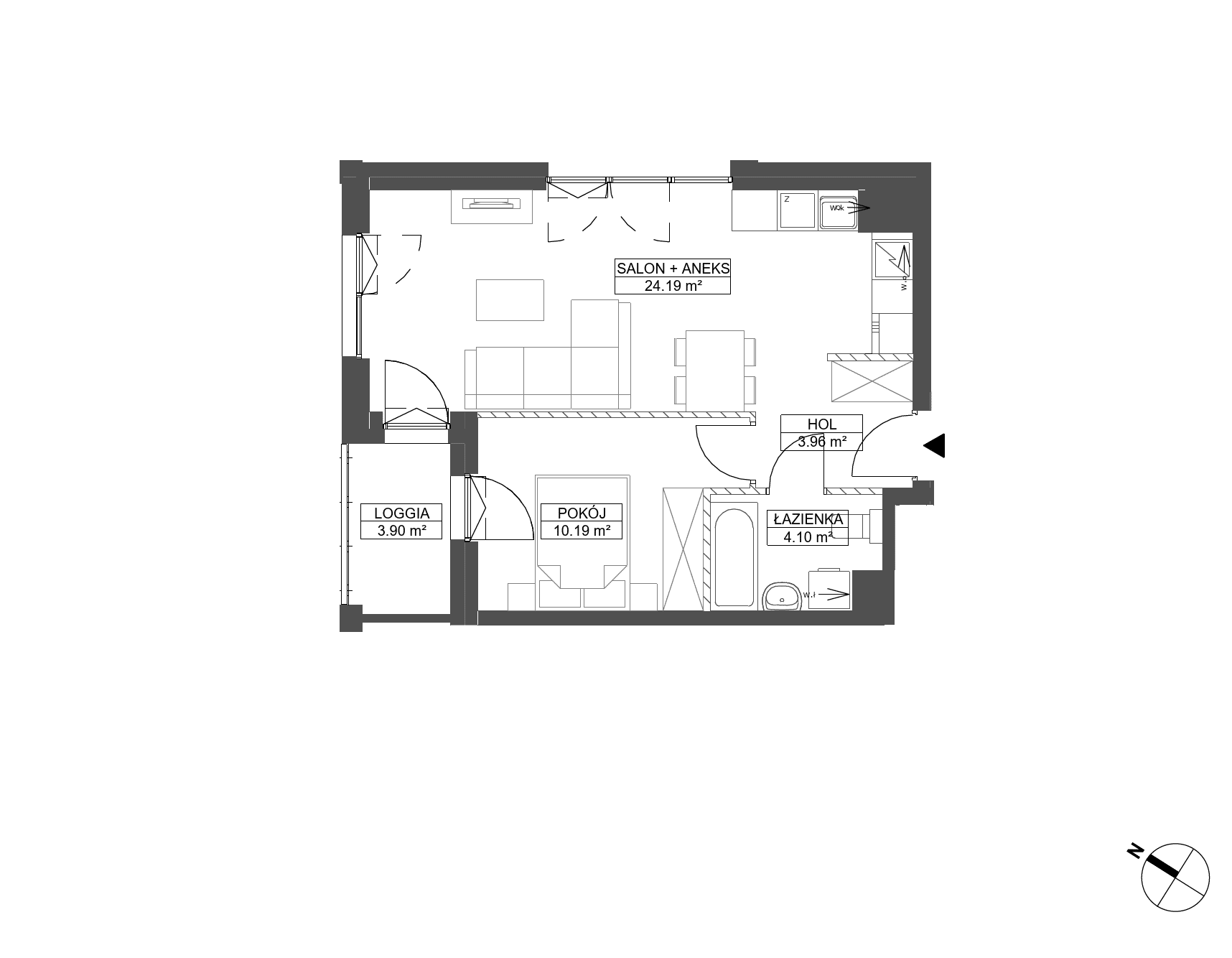 WENDY – inwestycja Robyg - lokal C.8M01