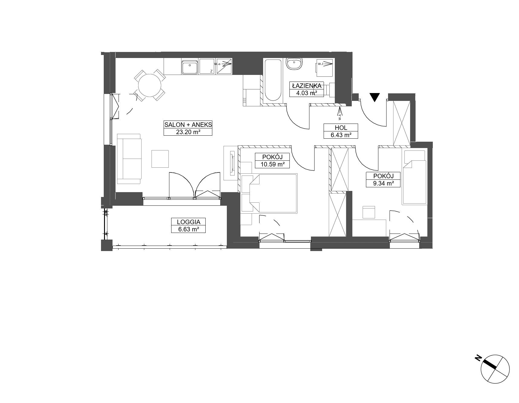 WENDY – inwestycja Robyg - lokal C.11M05