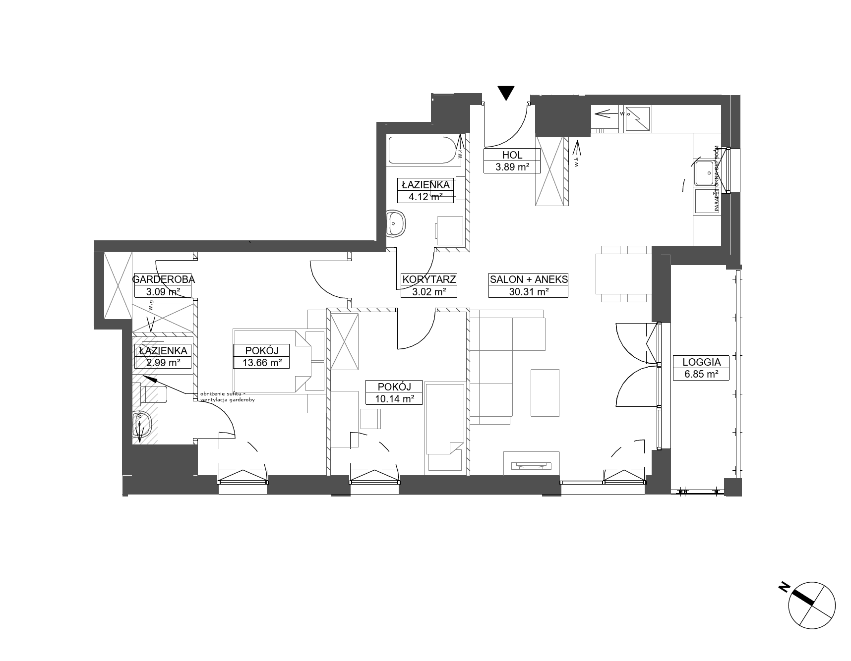 WENDY – inwestycja Robyg - lokal C.13M03